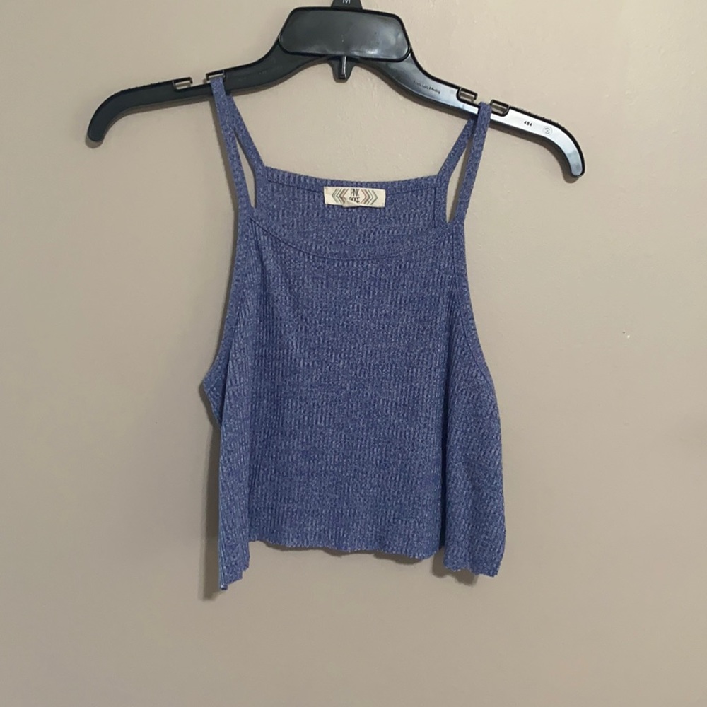 Blue crop tank